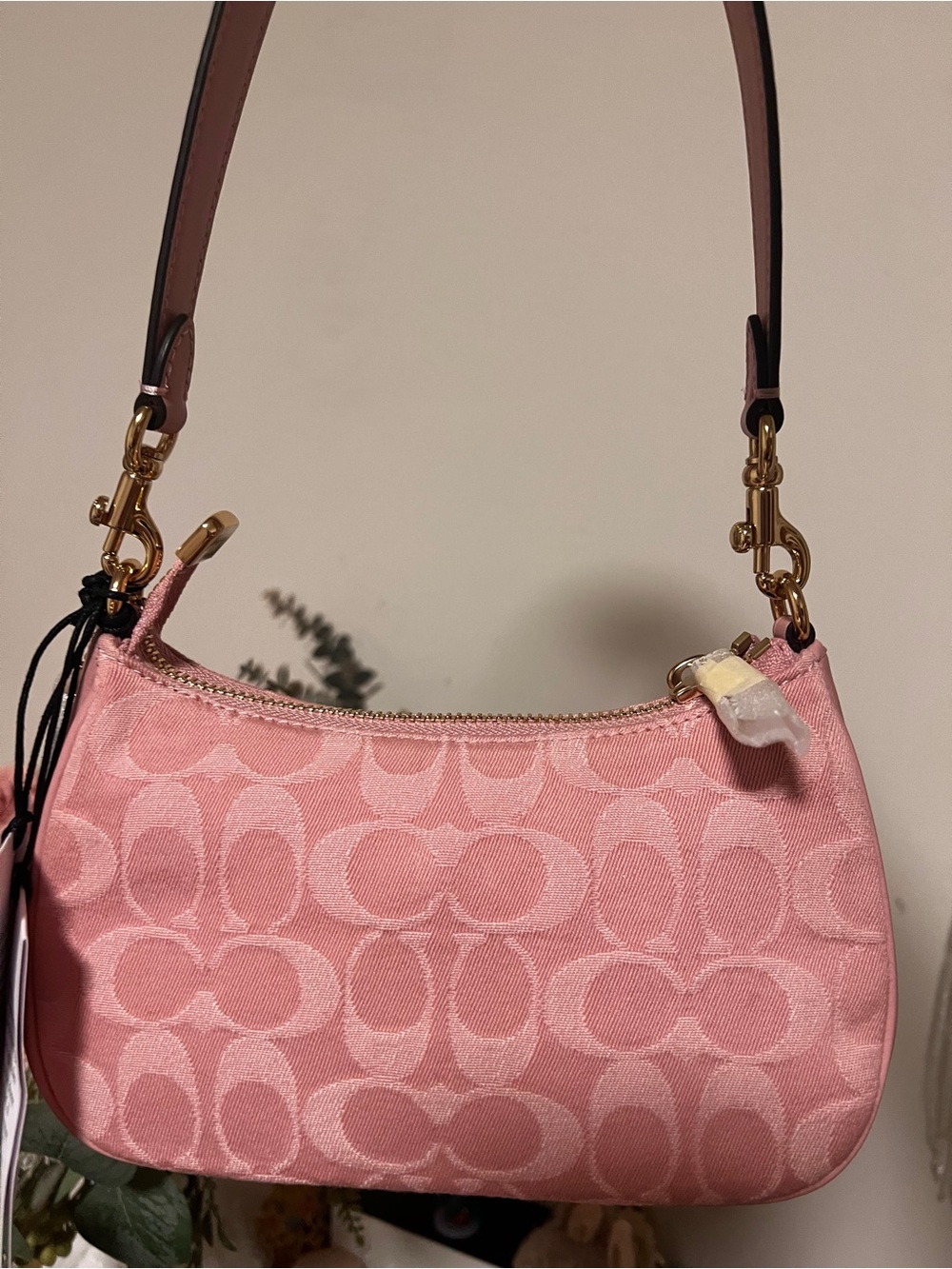 Coach Pink Denim Mini teri Bag - Picture 2 of 2